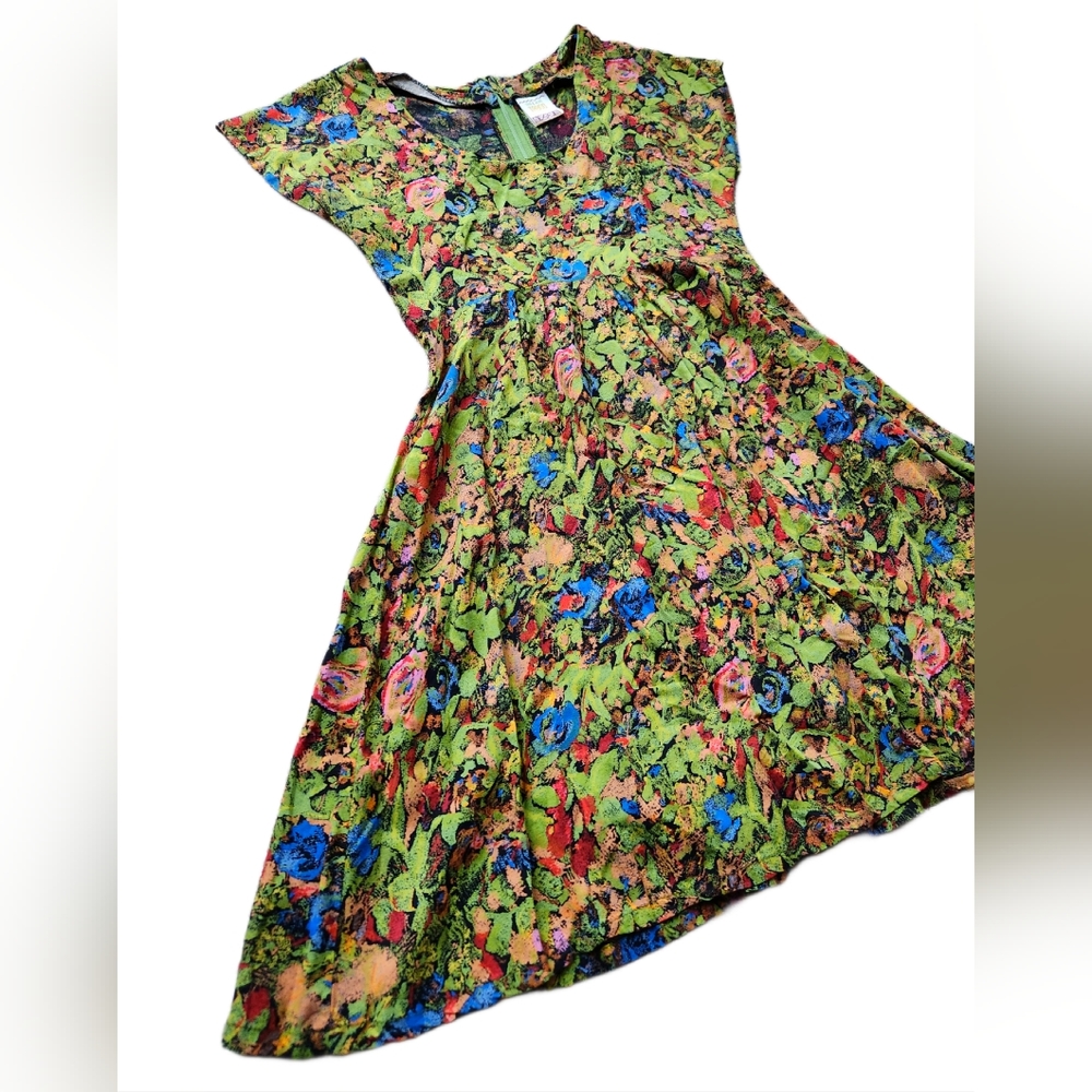 Vintage Dress Taboo Dare to Wear Hawaii Babydoll Mini Floral pattern Small